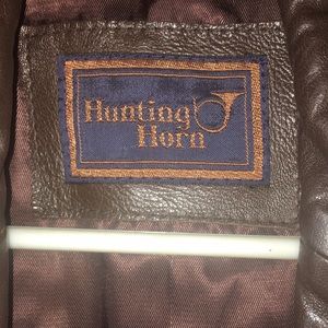 Hunting Horn Suits & Blazers - Vintage Hunting Horn Leather Blazer Size 40 Hunting Horn Suits & Blazers - Vintage Hunting Horn Leather Blazer Size 40